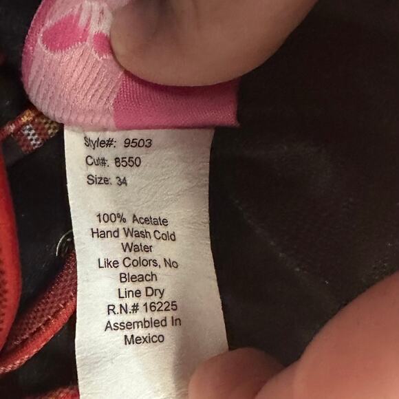 100% Babe y2k punk Black and Plaid Sequined Skull Bustier Corset‎ Top Size 34 - Picture 7 of 7